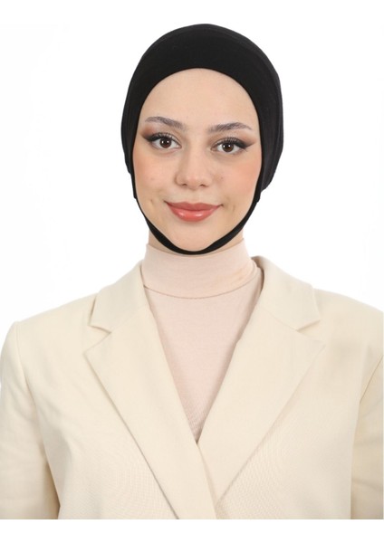 Kadın Tesettür Geniş Hacimli Pratik Ense ve Çene Altından Geçmeli Kaymayan Bone Koyu Gri fiyatları