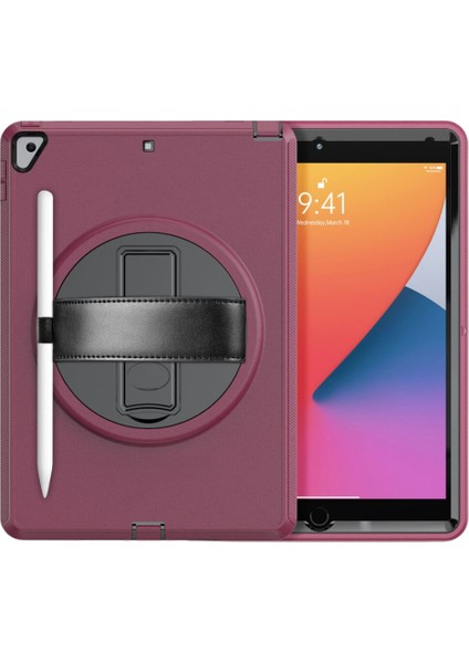 Qpen iPad Pro 11 Inç (2020) Uyumlu Hand Strap Tablet Kılıfı