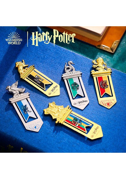 Vipfancy Shop Vipfancyshop Harry Potter Okul Rozeti ve Ev Rozeti Kitap Ayracı 5 Harry Potter 3D Metal Kitap Ayracı (Yurt Dışından)