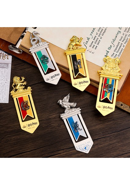 Vipfancy Shop Vipfancyshop Harry Potter Okul Rozeti ve Ev Rozeti Kitap Ayracı 5 Harry Potter 3D Metal Kitap Ayracı (Yurt Dışından)