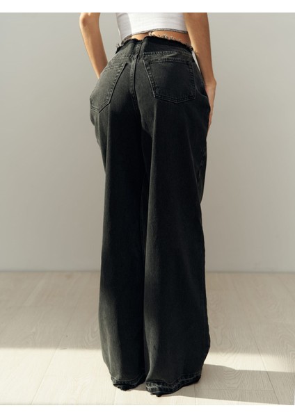 Leony Bel Detay Siyah Jeans fırsatları