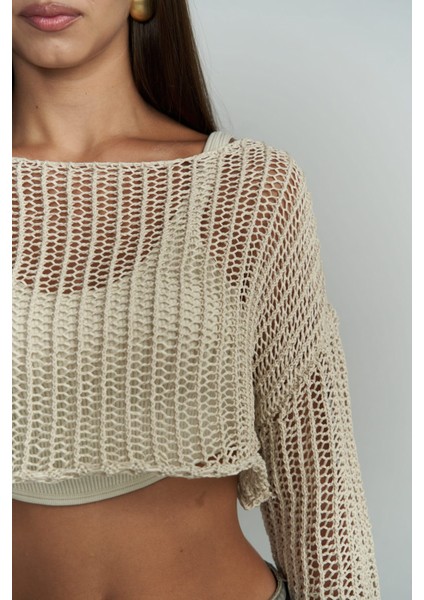 Laya Bej Organik Triko Crop