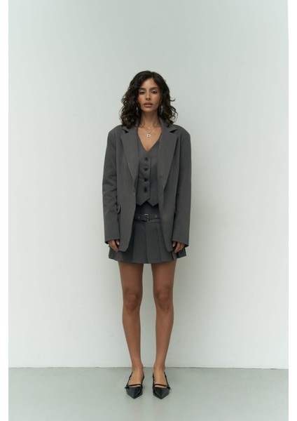 Pietro Yelekli Füme Blazer