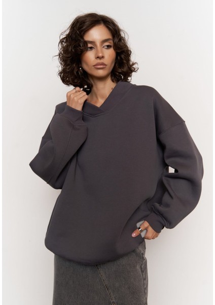 Taure Antrasit Unisex Oversize Sweatshirt