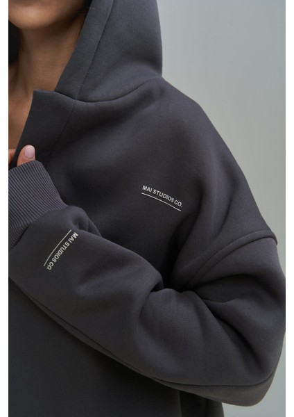 Polo Antrasit Hoodie Sweatshirt