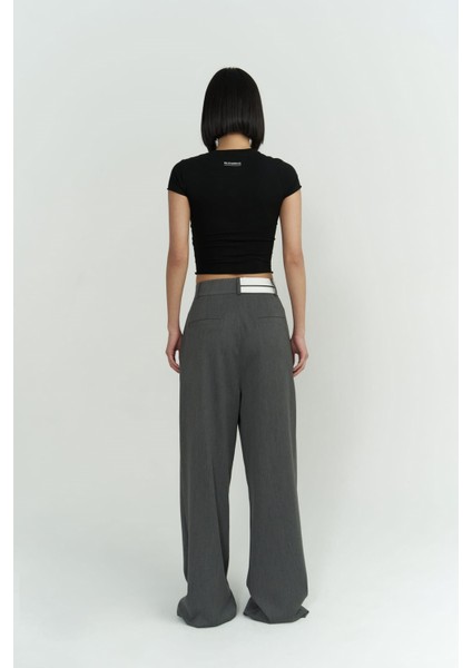 Toppin Siyah Penye Crop