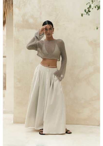 Daisy Vizon Ince Triko Crop