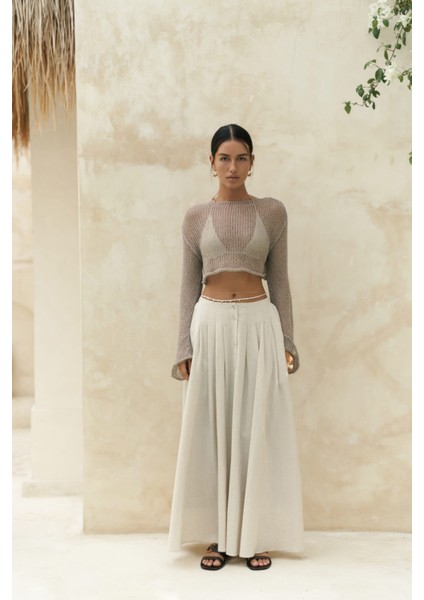 Daisy Vizon Ince Triko Crop