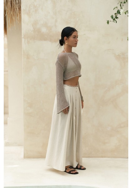 Daisy Vizon Ince Triko Crop