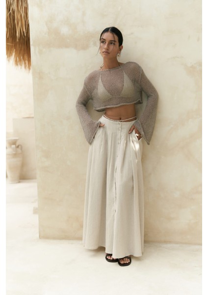 Daisy Vizon Ince Triko Crop