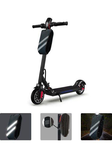 Microcase Taşınabilir Su Geçirmez 3 Bölmeli Geniş Iç Hacimli Flaşörlü Scooter Bisiklet Çantası AL4249