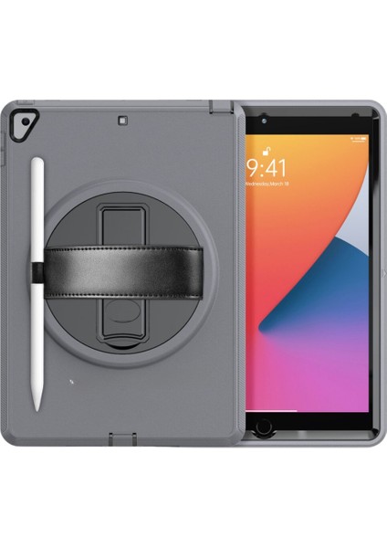 Qpen iPad Pro 11 Inç (2020) Uyumlu Hand Strap Tablet Kılıfı