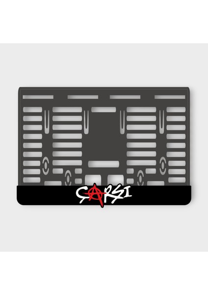 Çarşı Siyah 3D Kabartmalı Pleksi Motor Plakalığı