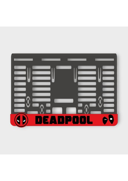 Deadpool 3D Kabartmalı Pleksi Motor Plakalığı - 1