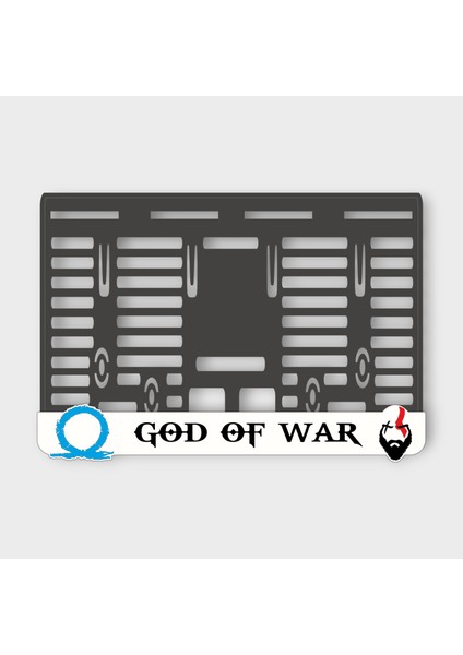 God Of War Mavi 3D Kabartmalı Pleksi Motor Plakalığı