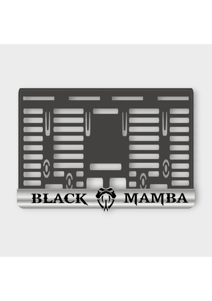 Gümüş Black Mamba Pleksi Motor Plakalığı