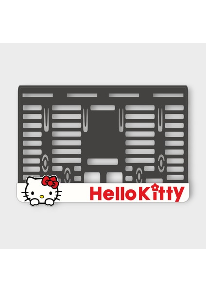 Hello Kitty Beyaz 3D Kabartmalı Pleksi Motor Plakalığı - 2