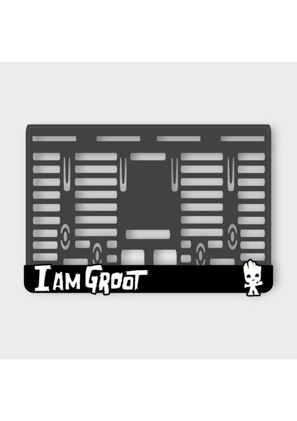 I Am Groot 3D Kabartmalı Pleksi Motor Plakalığı