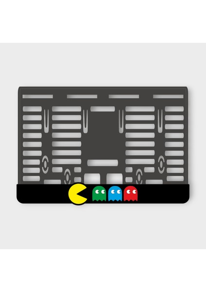 Pacman Motor 3D Kabartmalı Pleksi Plakalığı - 1