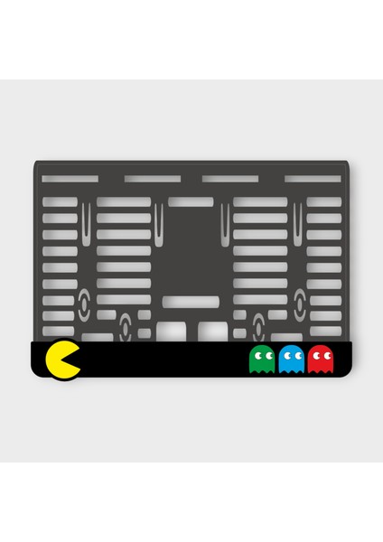 Pacman Motor 3D Kabartmalı Pleksi Plakalığı - 2