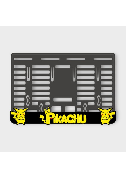 Pikachu 3D Kabartmalı Pleksi Motor Plakalığı