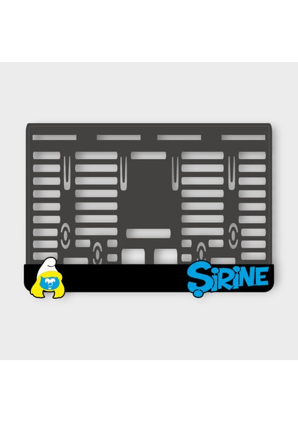 Şirine 3D Kabartmalı Pleksi Motor Plakalığı