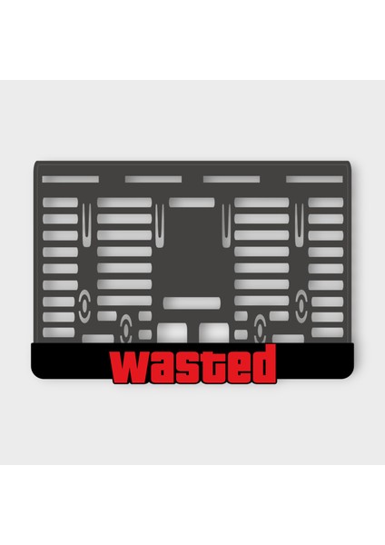 Wasted 3D Kabartmalı Pleksi Motor Plakalığı