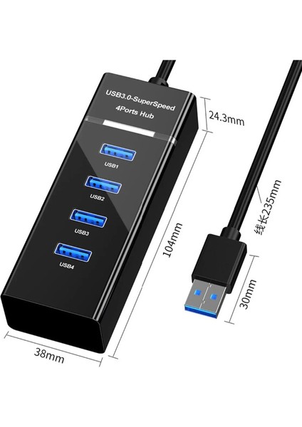 4 Port USB Çoğaltıcı Çoklayıcı Hub USB 3.0 Çoklama Pc Laptop Tüm Cihazlara Uyumlu