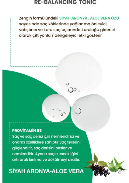 Sebum Dengeleyici Yağlanma Karşıtı Siyah Aronya Üzümü Özlü Güçlendirici Saç Bakım Toniği 250 Ml