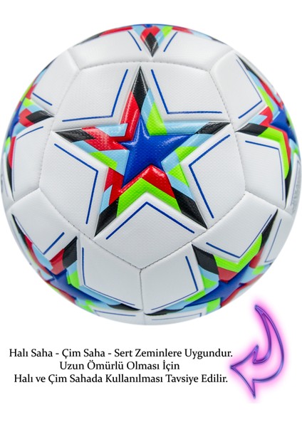 Şampiyonlar Ligi Futbol Topu Halı Çim Saha Profesyonel Futbol Topu Dikişli 5 Numara