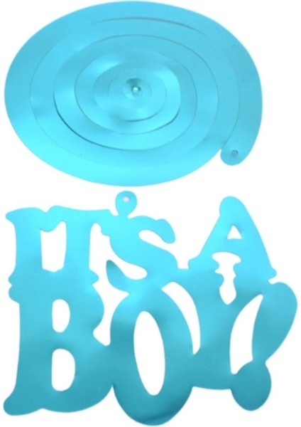 It's A Boy - It's A Girl Yazılı Sarkıt Tavan Süsü Mavi