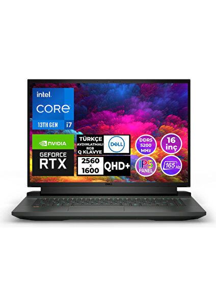 G16 7630 Intel Core I7-13700HX 64GB 5200MHZ 8tb SSD 8gb Rtx 4060 16" QHD+165Hz Freedos Taşınabilir Oyuncu Bilgisayarı G76302401010U 065