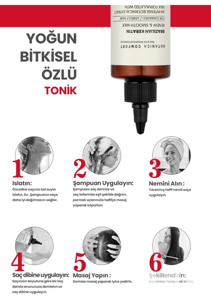 İşlem Görmüş ve Yıpranmış Saçlar İçin Onarıcı Keratin ve Amla Yağı Özlü Saç Bakım Sütü Tonik 250 ml fırsatları
