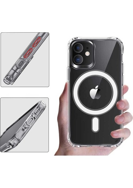 Apple iPhone 12 Pro Max Uyumlu Kılıf Tacsafe Wireless Kapak
