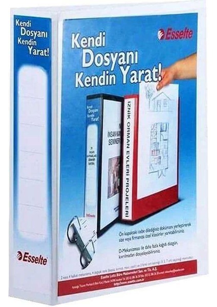 Plastik Klasör A4 2 Mekanizmalı 50 mm Halkalı Beyaz fiyatları