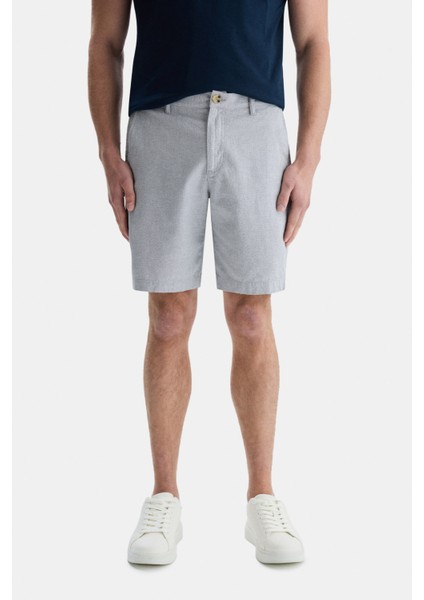 Palısades Gri Keten Düz Standard Fit Erkek Şort fiyatları