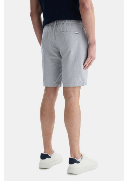 Palısades Gri Keten Düz Standard Fit Erkek Şort fırsatları