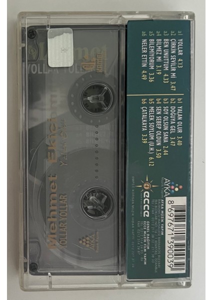 Mehmet Ekici Yollar Yollar Kaset (Orjnal Dönem Baskı Kaset)