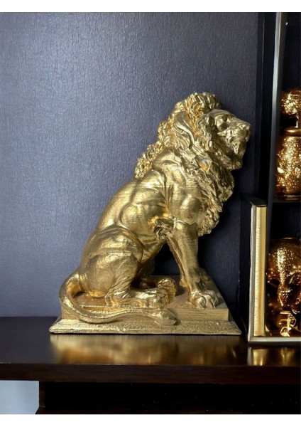 Lu Design Premium Gold Renk 20 cm  Aslan Biblo &  Eşya Ev Dekorasyon