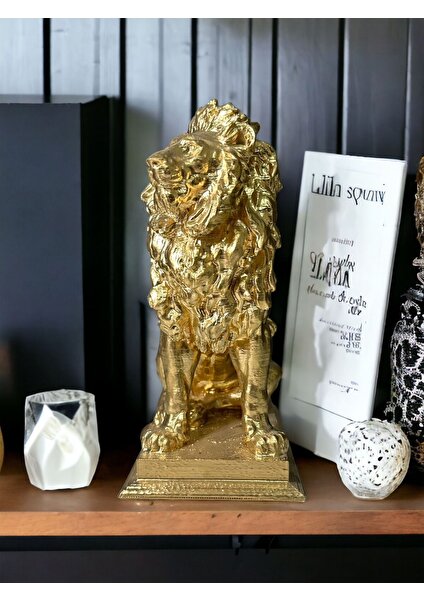 Lu Design Premium Gold Renk 20 cm  Aslan Biblo &  Eşya Ev Dekorasyon