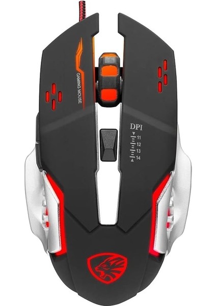 Hy-X9 Legend Oyuncu Mouse Siyah Led Işıklı