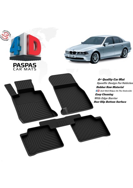 Bmw 5 Serisi E39 4d Havuzlu Kauçuk Paspas 1996 2003