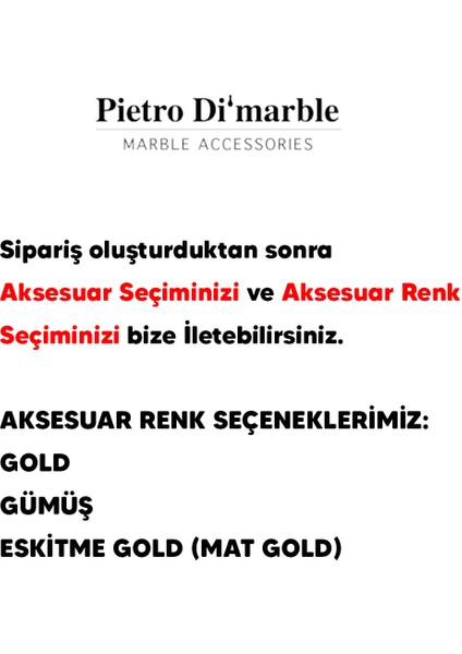 11 Parça Bej Mermer Banyo Takımı