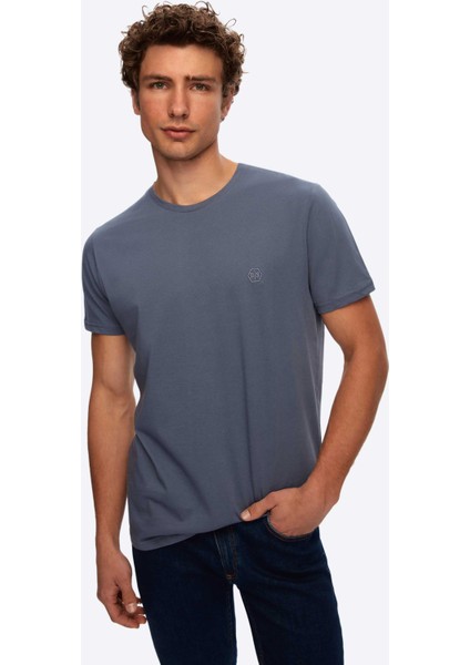 Regular Fit Füme Düz T-Shirt 2HC140632006M modelleri