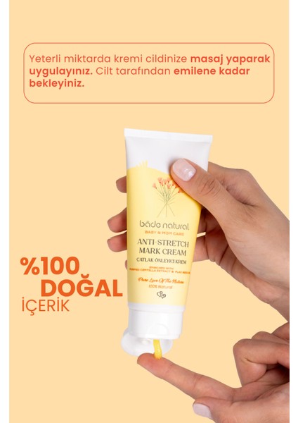 Çatlak Önleyici ve Nemlendirici Doğal Vücut Kremi 100 ml