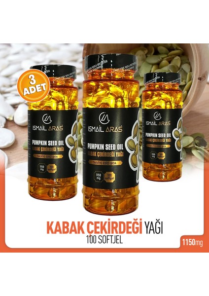 Kabak Çekirdeği Yağı 100 Softgel 3 Kutu