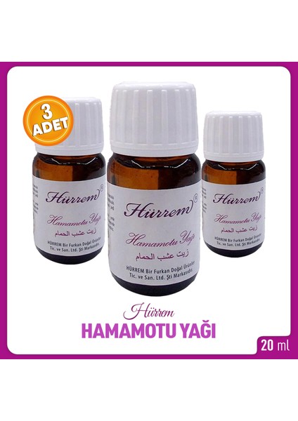 Hamam Otu Yağı 20 Ml 3 Kutu