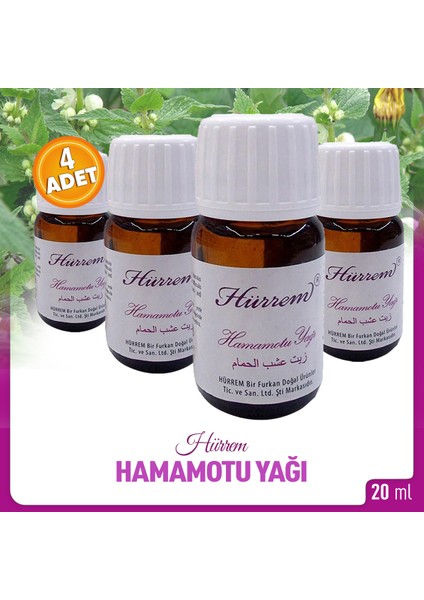 Hamam Otu Yağı 20 Ml 4 Kutu