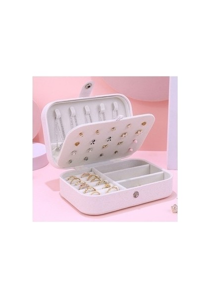 Küçük Takı Kutusu Organizatör Taşınabilir Deri Takı Saklama Çantası Tuvalet Masası Ofis Masası (Yurt Dışından)