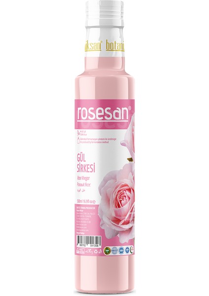 Gül Sirkesi 500ml, Fermantasyon Doğal ve Katkısız